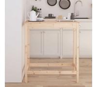 Vidaxl Bar Table 100X50X110 Cm Solid Wood Pine, Brown