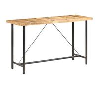vidaXL Rough Mango Wood Bar Table Dinner Table Dining Room Kitchen Furniture