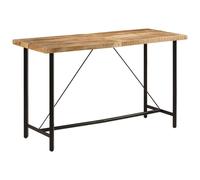 vidaXL Bar Table Kitchen Coffee Table Side Table Solid Wood Mango and Iron
