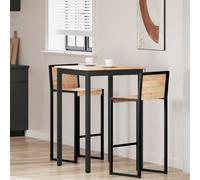 VidaXL Bar Table 70 X 70 X 105 Cm Solid Pine Wood Natural Square