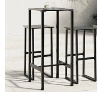 vidaXL Bar Table Black 50x50x110 cm Powder-coated Steel
