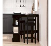 vidaXL Bar Table Black Oak 100 x 48 x 101.5 cm Engineered Wood