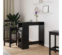 Bar Table with Racks Kitchen Pub Table Bistro Table Engineered Wood vidaXL