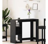 vidaXL Bar Table Black Oak 124 x 46 x 103.5 cm Engineered Wood