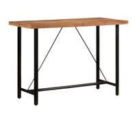 vidaXL Bar Table Kitchen Coffee Table Side Table Solid Wood Acacia and Iron