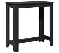 vidaXL Bar Table Kitchen Counter Table Bistro Table Black Engineered Wood