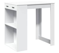 vidaXL Bar Table Kitchen Counter Table Bistro Table White Engineered Wood