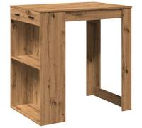 vidaXL Bar Table Kitchen Pub Table Bistro Table Artisian Oak Engineered Wood