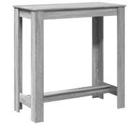 vidaXL Bar Table Kitchen Pub Table Bistro Table Grey Sonoma Engineered Wood