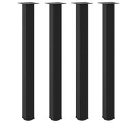 Bar table legs 4pcs Black 90-92cm Powder-coated Steel Adjustable Incl.screws