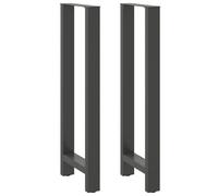 vidaXL Bar Table Legs Anthracite 2 pcs 40x(110-111) cm Steel