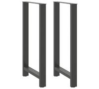 vidaXL Bar Table Legs Anthracite 2 pcs 60x(110-111) cm Steel