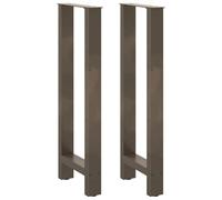 Bar Table Legs Natural Steel 2 pcs 50x(100-101) cm Steel