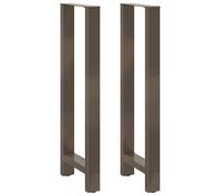 Bar Table Legs Natural Steel 2 pcs 50x(110-111) cm Steel