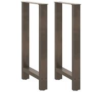 Bar Table Legs Natural Steel 2 pcs 50x(90-91) cm Steel