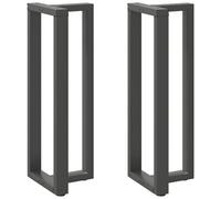 vidaXL Bar Table Legs T-Shaped 2 pcs Anthracite 40x35x(110-111) cm Steel