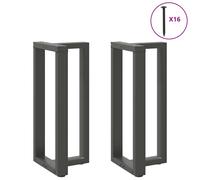 Bar Table Legs T-Shaped 2 pcs Anthracite 40x35x(90-91) cm Steel