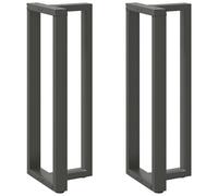vidaXL Bar Table Legs T-Shaped 2 pcs Anthracite 50x35x(110-111) cm Steel