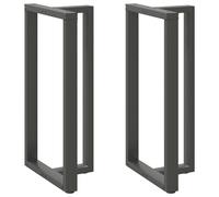 vidaXL Bar Table Legs T-Shaped 2 pcs Anthracite 60x35x(110-111) cm Steel