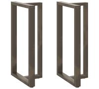 Coffee Table Legs T-Shaped Black Powder-Coated Steel 60x35x(110-111)cm Pair Feet