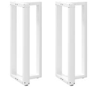 Coffee Table Legs T-Shaped White Powder-Coated Steel 40x35x100cm 2pcs Adjustable