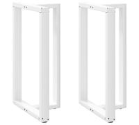 Bar table legs T-shaped white powder-coated steel 60x35x100-101cm pair set 2pcs
