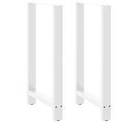 Bar Table Legs White 2 pcs 60x(100-101) cm Steel