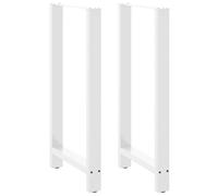 Bar Table Legs White 2 pcs 60x(110-111) cm Steel