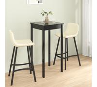 vidaXL Bar Table MDF Black 55x55x107 cm