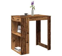 vidaXL Bar Table Old Wood 102x70x103.5 cm Engineered Wood