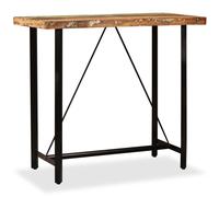 Bar table Solid Reclaimed Wood & Iron Mixed Colour Finish 120x60x107 cm