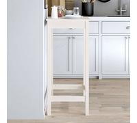 vidaXL Bar Table White 50x50x110 cm Solid Wood Pine