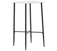vidaXL Bar Table White 60x60x111cm MDF Bistro Table Coffee Desk Counter Stand