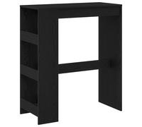 vidaXL Bar Table with Racks Black Oak 90x40x103.5 cm Engineered Wood