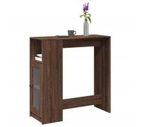 vidaXL Bar Table with Racks Brown Oak 101x40x103.5 cm Engineered Wood