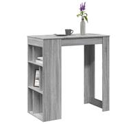 vidaXL Bar Table with Racks Grey Sonoma 102x50x103.5 cm Engineered Wood