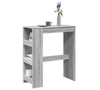 vidaXL Bar Table with Racks Grey Sonoma 90x40x103.5 cm Engineered Wood