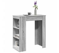 vidaXL Bar Table with Racks Grey Sonoma 95x47x103.5 cm Engineered Wood