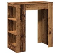 vidaXL Bar Table with Racks Kitchen Bistro Table Old Wood Engineered Wood