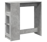vidaXL Bar Table with Racks Pub Bistro Table Concrete Grey Engineered Wood