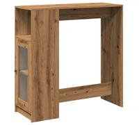 vidaXL Bar Table with Racks Pub Table Bistro Table Artisan Oak Engineered Wood