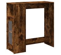 vidaXL Bar Table with Racks Pub Table Bistro Table Smoked Oak Engineered Wood