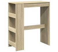 vidaXL Bar Table with Racks Pub Table Bistro Table Sonoma Oak Engineered Wood
