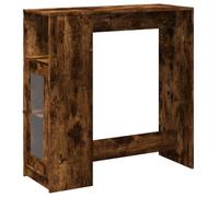 vidaXL Bar Table with Racks Smoked Oak 101x40x103.5 cm Engineered Wood