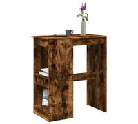 vidaXL Bar Table with Racks Smoked Oak 90x47.5x103.5 cm Engineered Wood