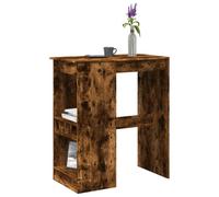 vidaXL Bar Table with Racks Smoked Oak 90x47.5x103.5 cm Engineered Wood NEW