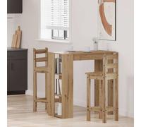 vidaXL Bar Table with Shelf Artisan Oak 102x50x103.5 cm Engineered Wood