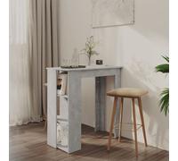 Vidaxl Bar Table With Shelf Concrete Grey 102X50X103.5 Cm Engineered Wood