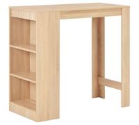 vidaXL Bar Table with Shelf Oak 110x50x103 cm