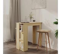 vidaXL Bar Table with Shelf Sonoma Oak 102x50x103.5 cm Engineered Wood NEW